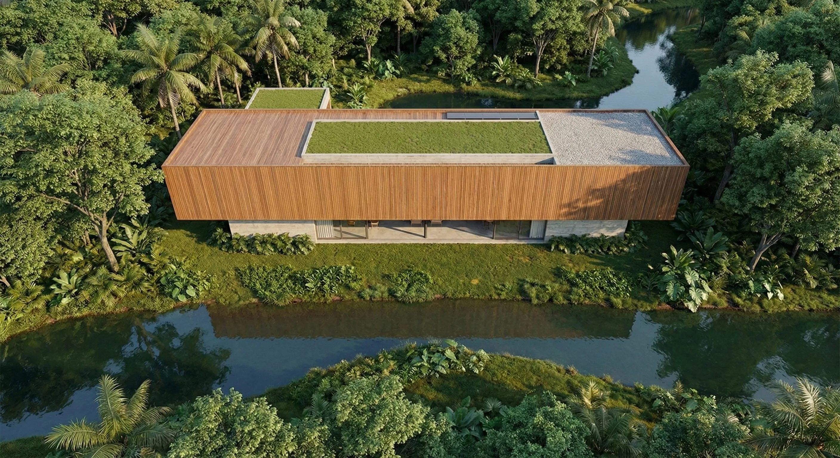 RIVERSIDE RESIDENCE — Riverside Forest Setting — RA DESIGN